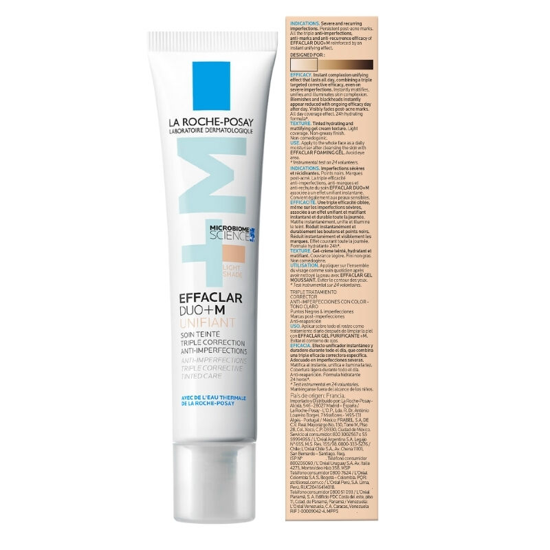 La Roche-Posay Effaclar Duo+M Unifiant Anti Imperfections Tinted Moisturiser tube and box
