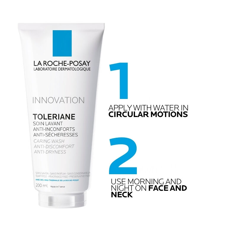 How to use Toleriane Caring Wash Hydrating Cleanser