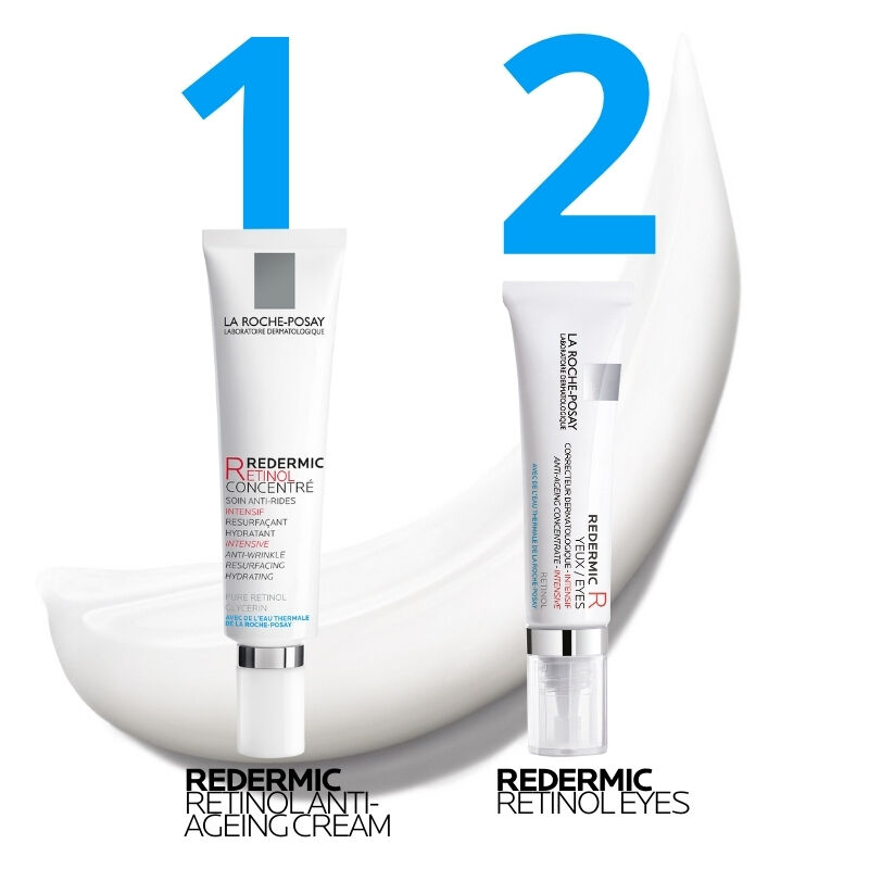 2 Step Skincare Routine - Redermic Retinol Anti-Ageing Cream and Redermic Retinol Eye Cream