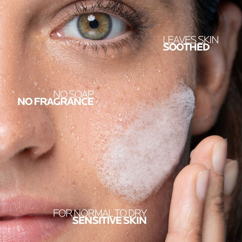 Toleriane Caring Wash Hydrating Cleanser leaves skin soothed