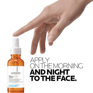 Apply the Vitamin C12 Serum on the morning and night to the face