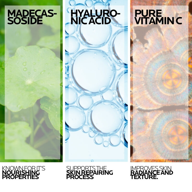 Redermic Face Cream with Vitamin C is formulated with Madecassoside, Hyaluronic Acid and Pure Vitamin C