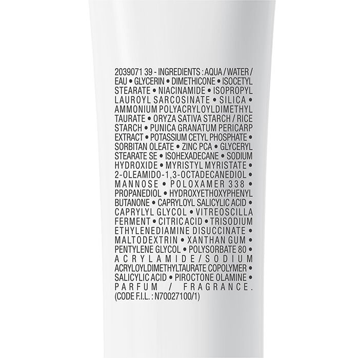 Effaclar Duo+M Anti Imperfections Moisturiser package ingredients list