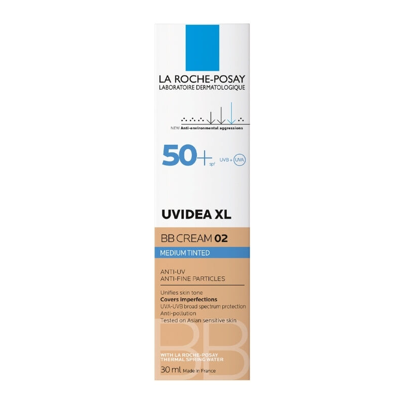 La Roche-Posay Uvidea XL BB Cream SPF 50+ Medium Tinted packaging 30ml anti-UV protection