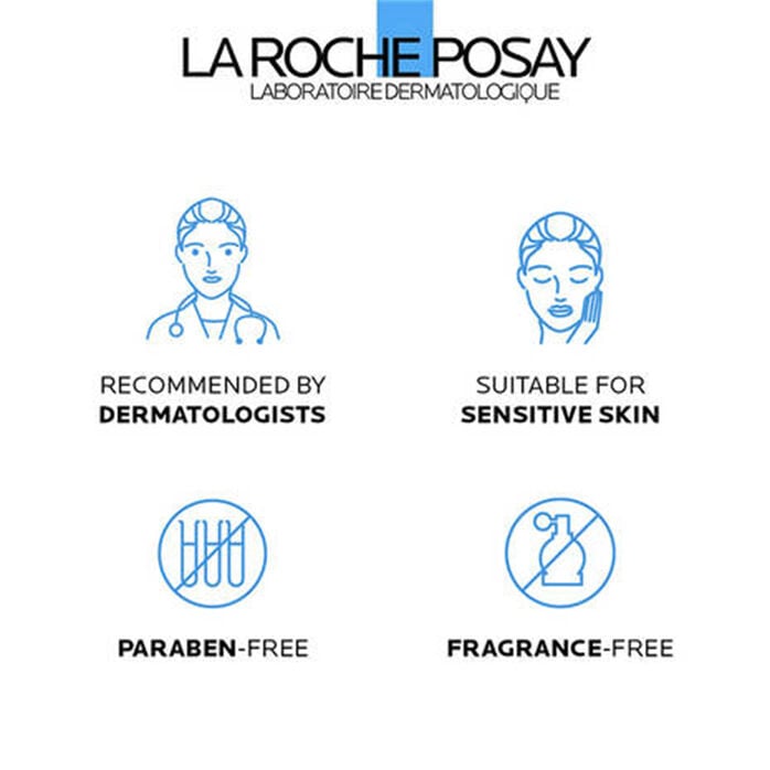 Recommended by dermatologists, suitable for sensitive skin, paraben and fragrance free