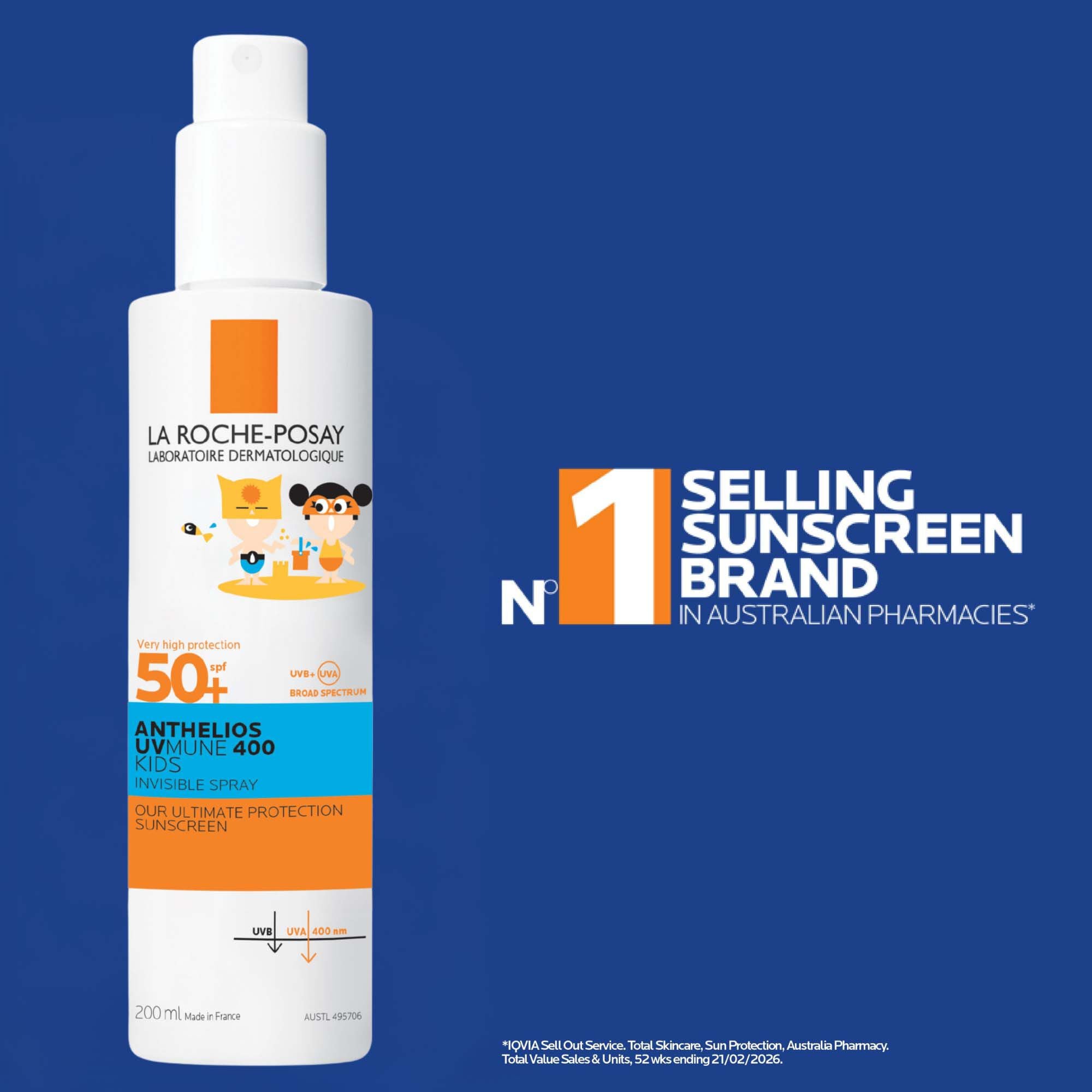 La Roche-Posay Anthelios UVMune 400 Ultra Invisible Kids Spray SPF50 07