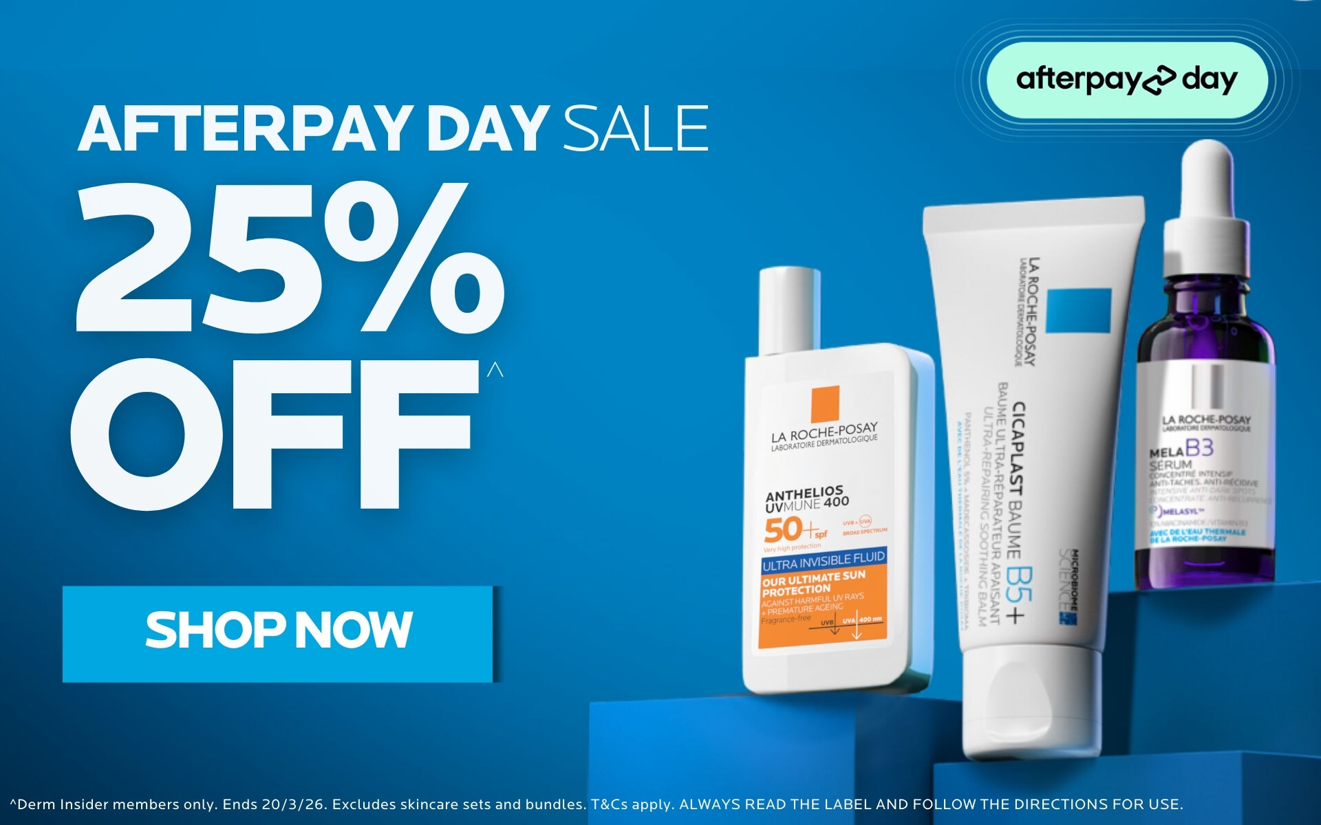 LA ROCHE-POSAY AFTERPAY 25% OFF