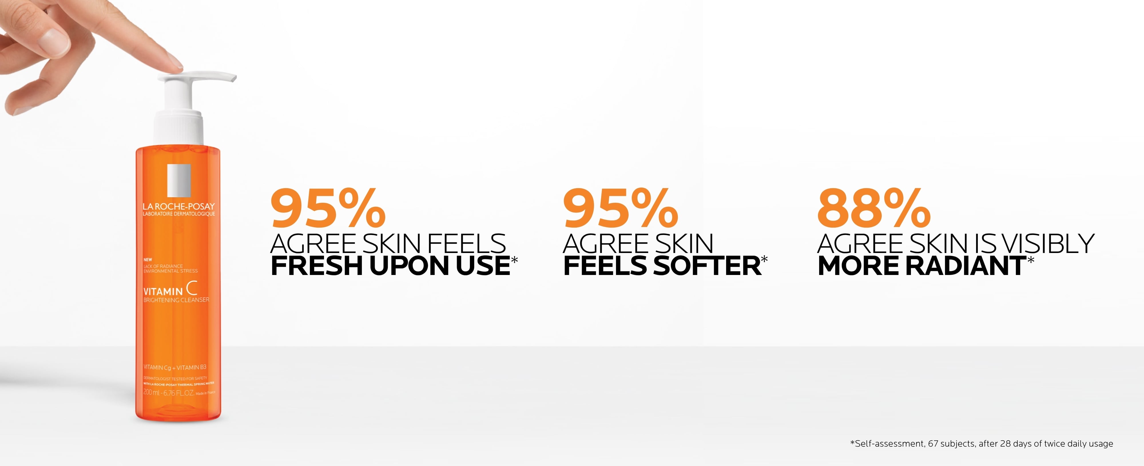 With consistent use, -41% fine lines are corrected from 8 weeks*, 93% of women see an improvement on radiance**, and 71% of women see an improvement of skin tone evenness***.

