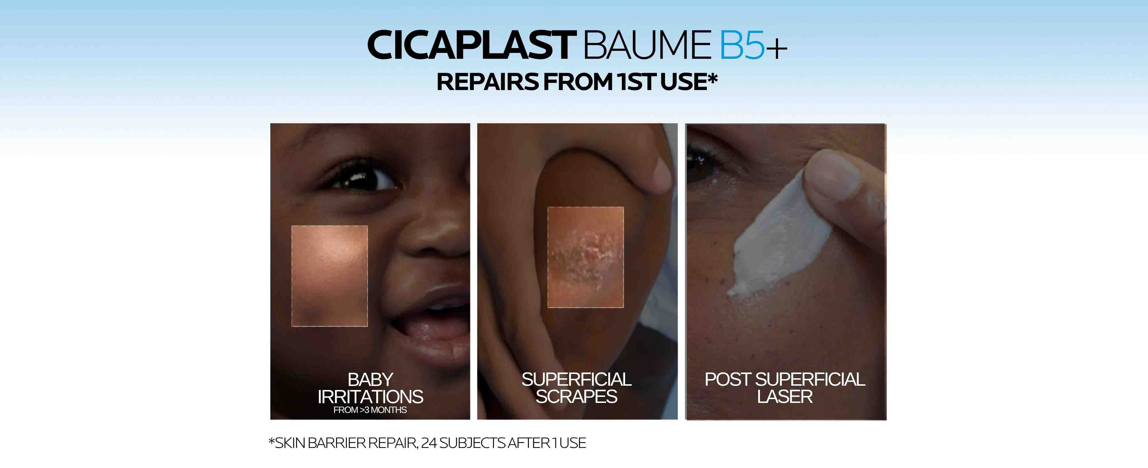 Powered by Vitamin B5+, Tribioma and Madecassoside

