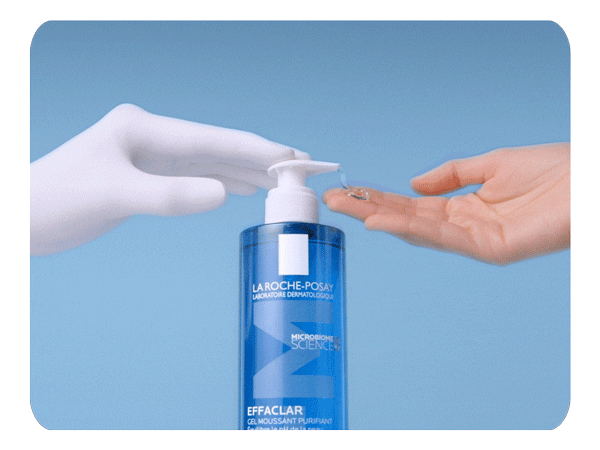 Texture of the gel cleanser from La Roche-Posay
